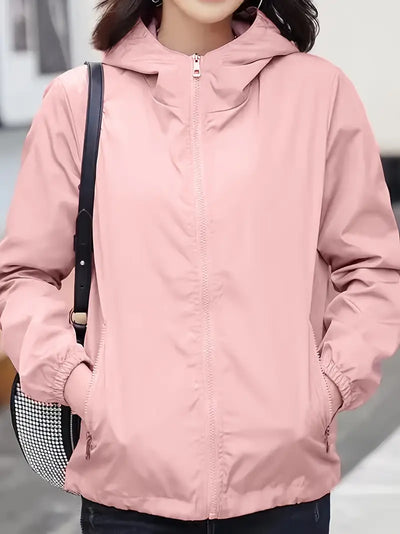 Winddichte Jacke mit Kapuze für Damen