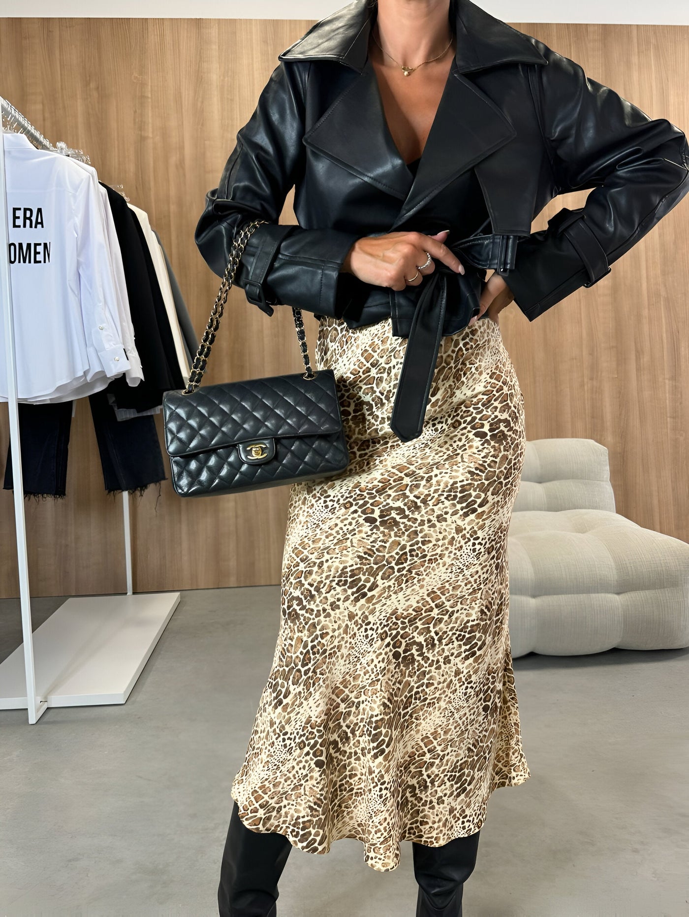Paula | Fashion High Waist Animal Print Shirt für Frauen
