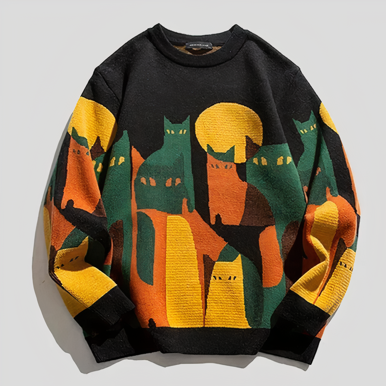 Unisex Pullover mit Katzenmotiv Quinn