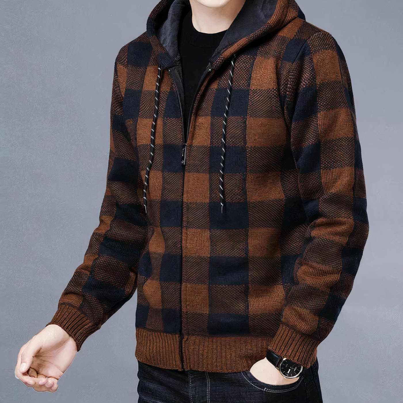 Kariertes Hoodie Rafael
