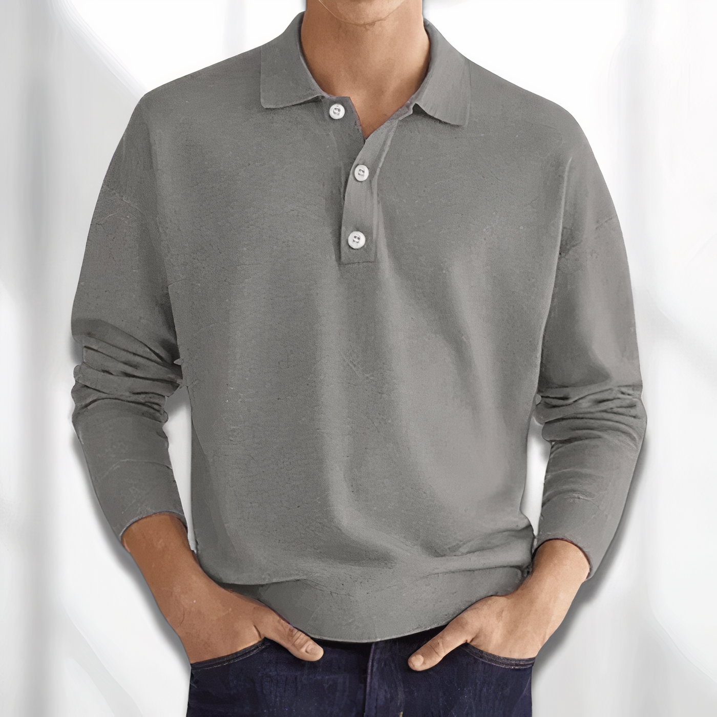 Langärmeliges Poloshirt Roach