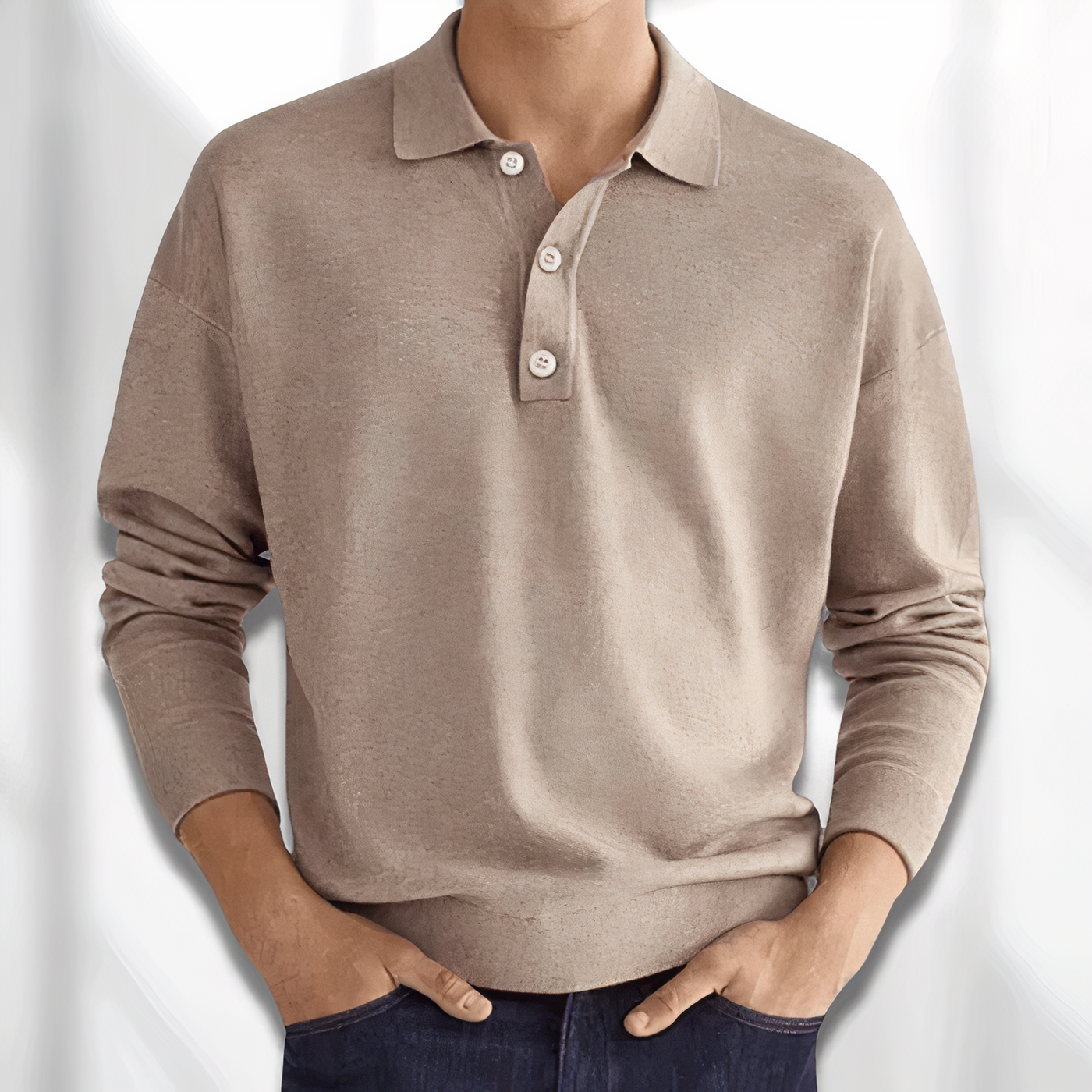 Langärmeliges Poloshirt Roach