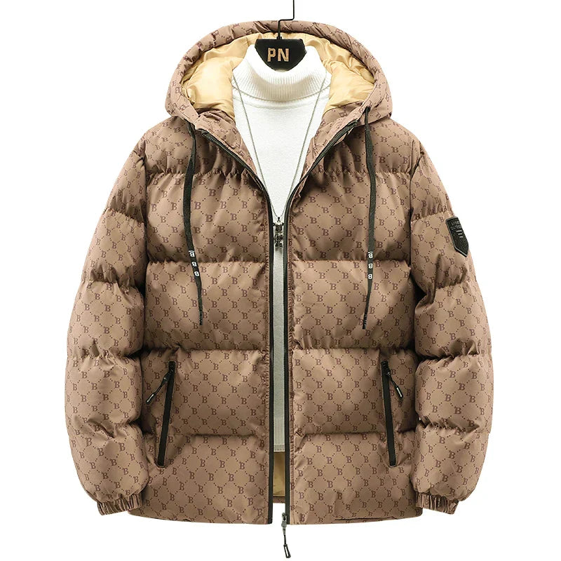 Baumwolljacke mit Rundum Schriftmuster Robert