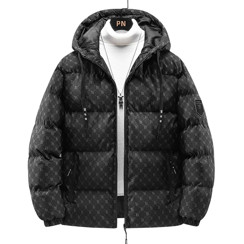 Baumwolljacke mit Rundum Schriftmuster Robert