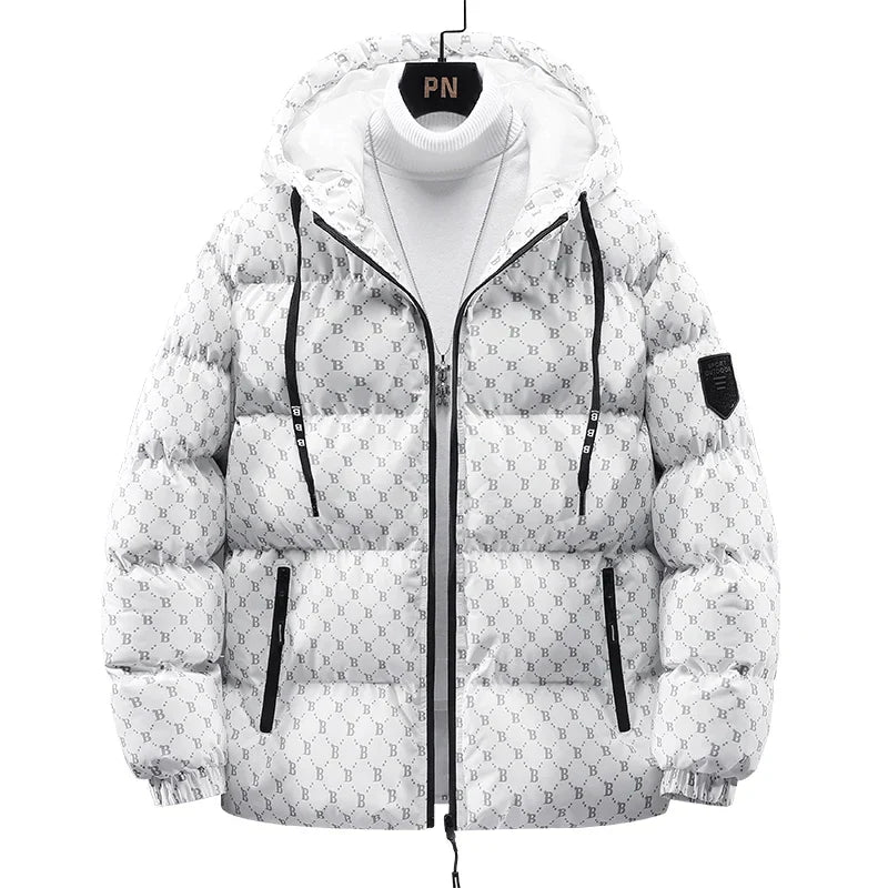 Baumwolljacke mit Rundum Schriftmuster Robert