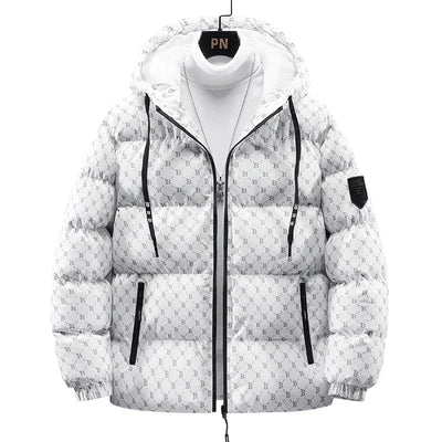 Baumwolljacke mit Rundum Schriftmuster Robert