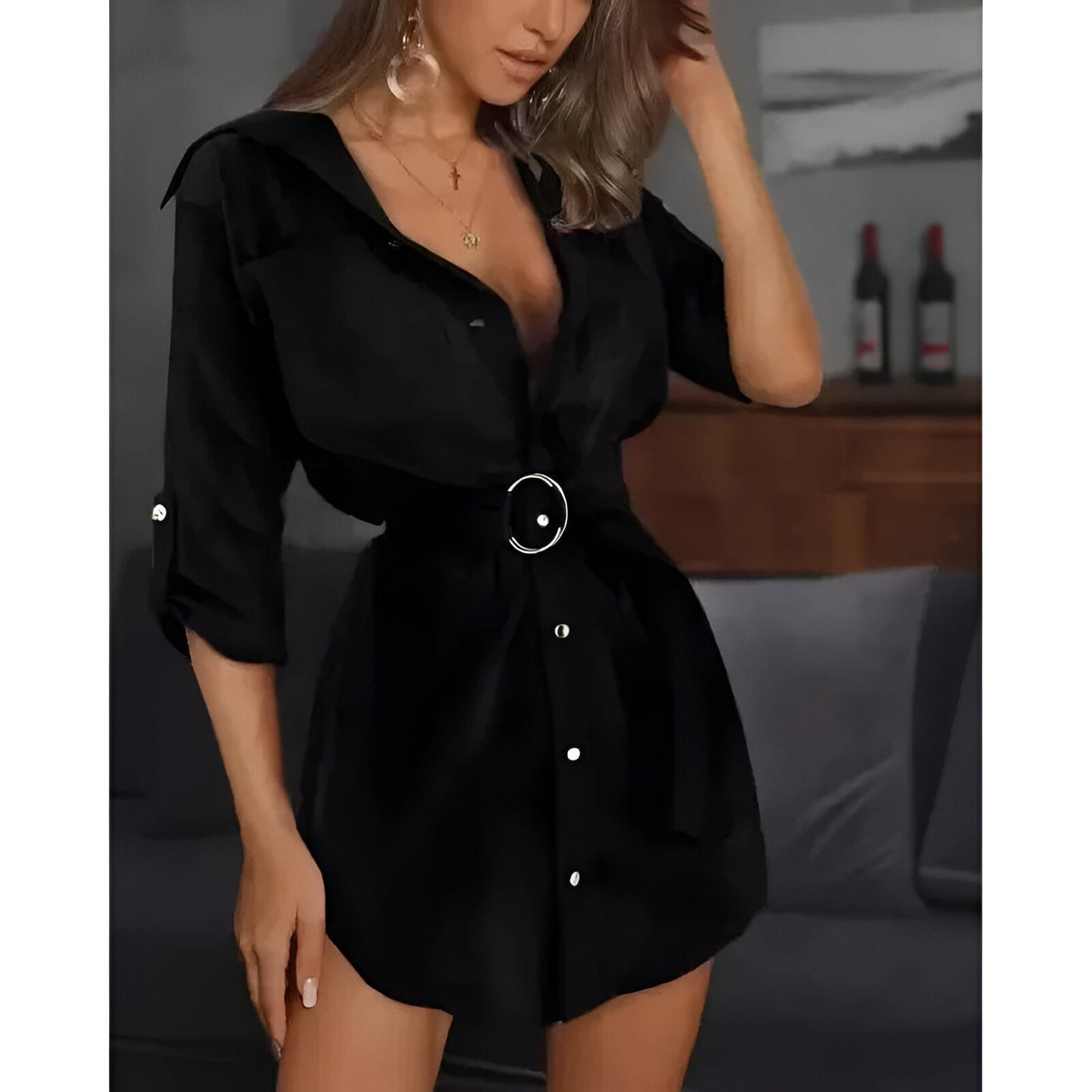 Luca | Stylisches Lace-Up Shirtkleid