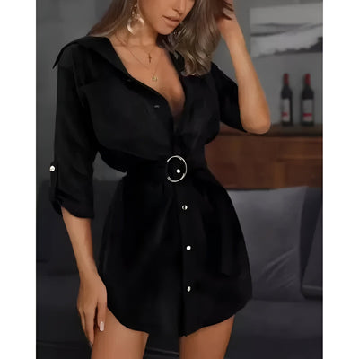 Luca | Stylisches Lace-Up Shirtkleid