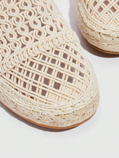 Renate – Espadrille Flats Damen Mit Zopfdetail Sommer Boho