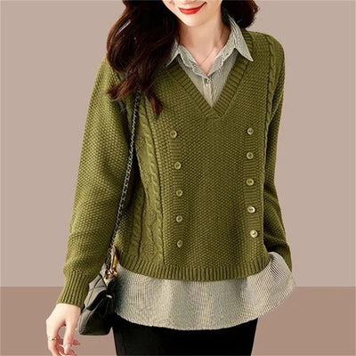Anden | Zweiteiliger Strickpullover für Frauen