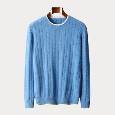Rundhals Strickpullover für Herren