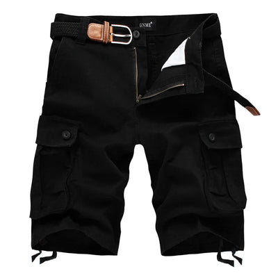 2025 Summer Men Shorts Fashion Plaid Beach Shorts Mens Casual Shorts Military Short Pants Male Bermuda Cargo Overalls No belt