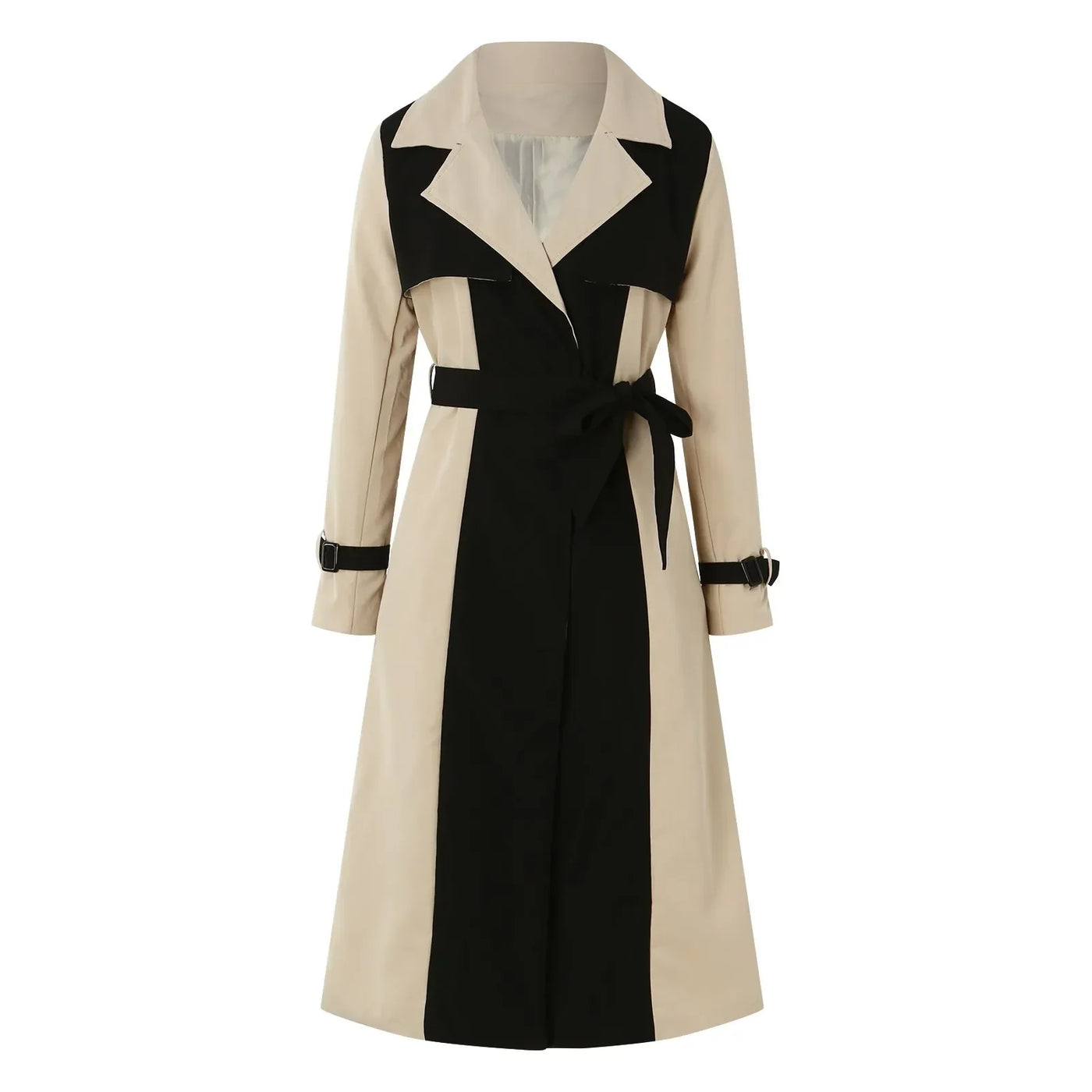 Hortensia® | Patchwork-Trenchcoat aus Wolle