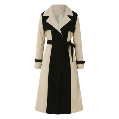 Hortensia® | Patchwork-Trenchcoat aus Wolle