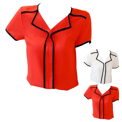 Pia | Elegante Chiffon-Bluse mit Knopfleiste