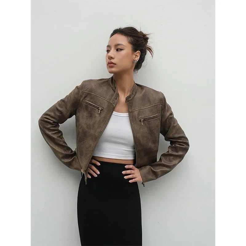 Baur Modehaus | Damen-Kurze Bikerjacke aus Lederimitat