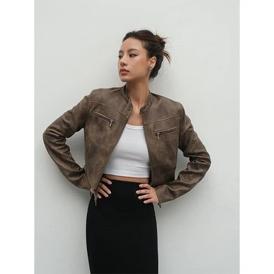 Baur Modehaus | Damen-Kurze Bikerjacke aus Lederimitat