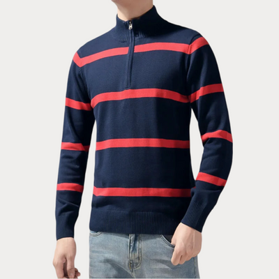 Gestreifter Rollkragenpullover für Herren
