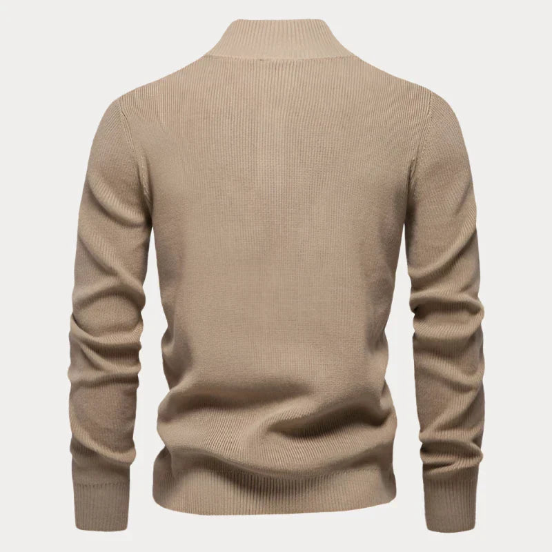 Strickpullover mit Knöpfen für Herren
