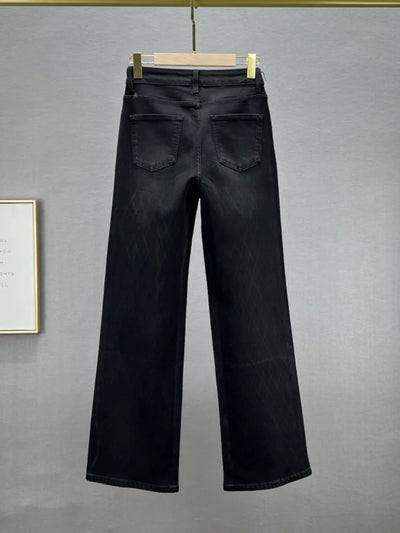 Luciana® | Jeans mit Strass-Karomuster
