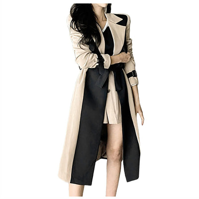 Hortensia® | Patchwork-Trenchcoat aus Wolle