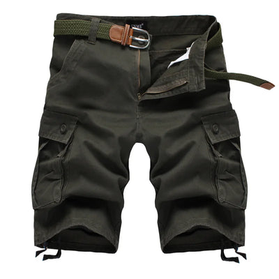 2025 Summer Men Shorts Fashion Plaid Beach Shorts Mens Casual Shorts Military Short Pants Male Bermuda Cargo Overalls No belt