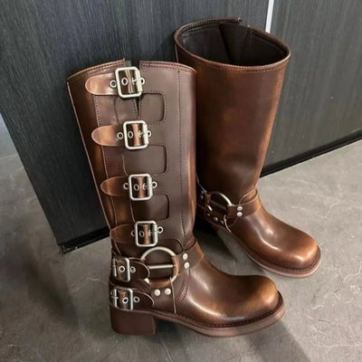 Vintage Lederstiefel für Damen