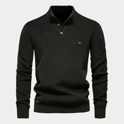 Strickpullover mit Knöpfen für Herren