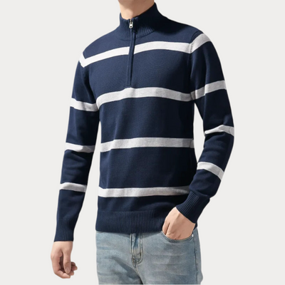 Gestreifter Rollkragenpullover für Herren