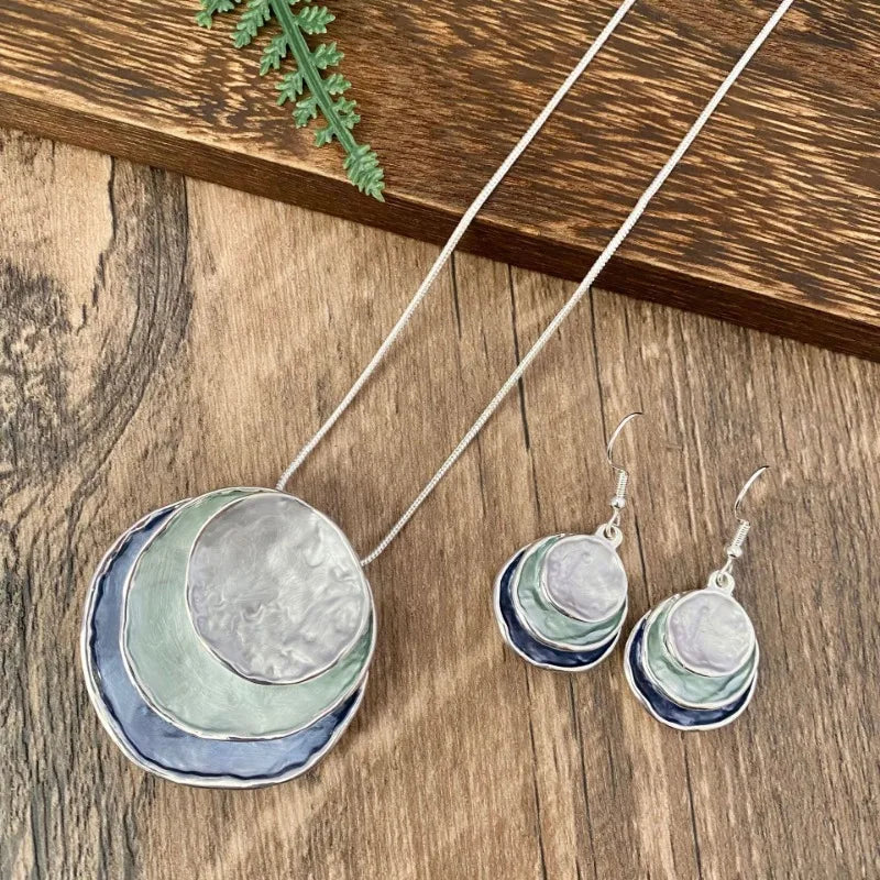 Elegante Vintage Damen Schmuckset mit Choker und Ohrringe