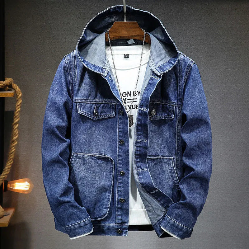 Klassische Denimjacke mit Kapuze Rainer