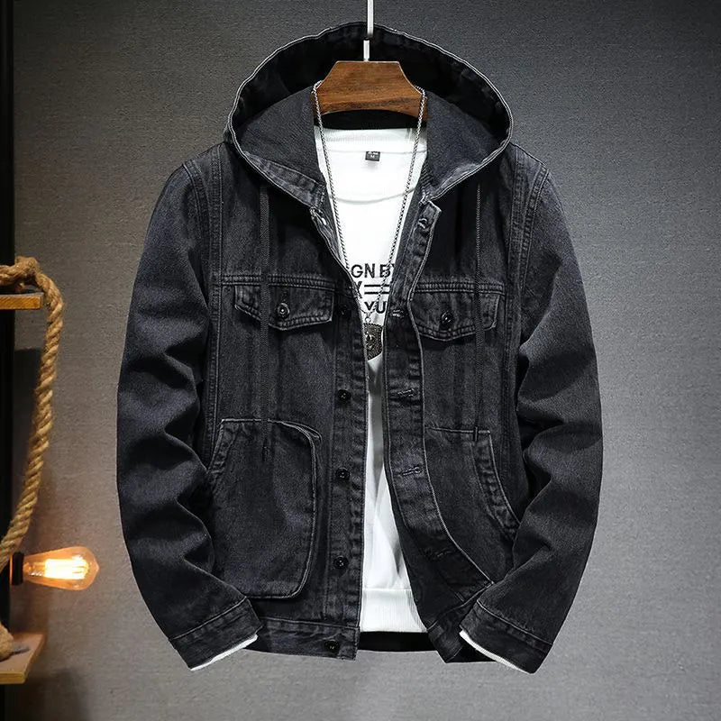 Klassische Denimjacke mit Kapuze Rainer