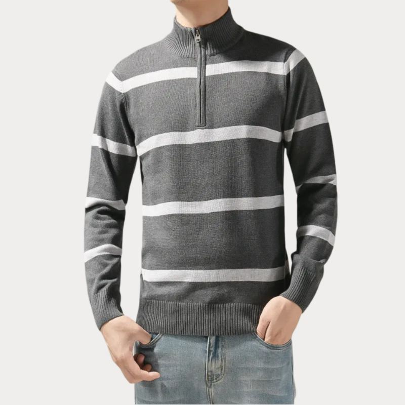 Gestreifter Rollkragenpullover für Herren