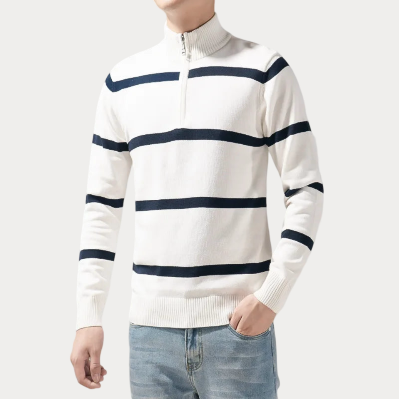 Gestreifter Rollkragenpullover für Herren