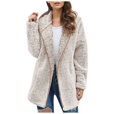 Kassandra® | Plüsch-Winterjacke mit Kapuze