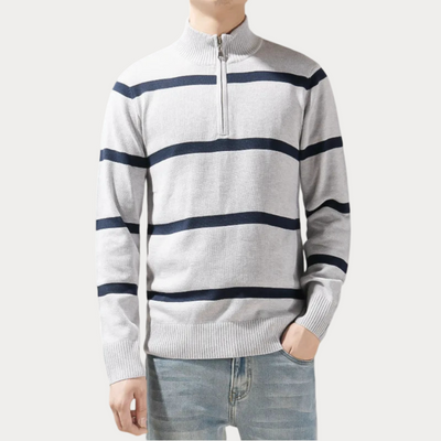 Gestreifter Rollkragenpullover für Herren