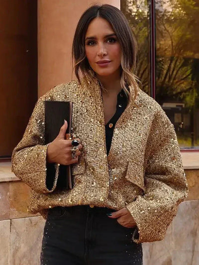 Brianna® | Bomberjacke mit Pailletten