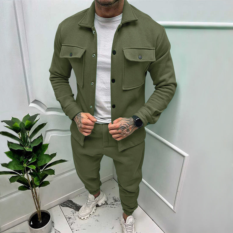 2 teiliger Wildleder Trainingsanzug für Herren Isidore