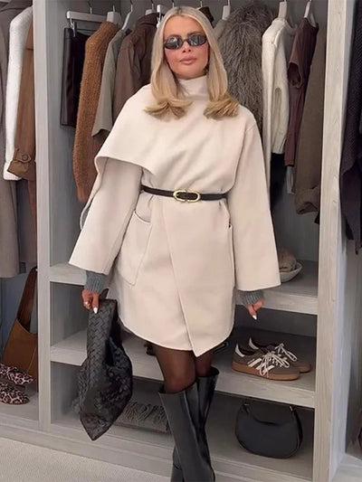 Baur Modehaus | Bequem Damen-Asymmetrischer Wollmantel