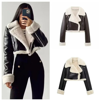 Ximena® | Solide, kurze Lederjacke