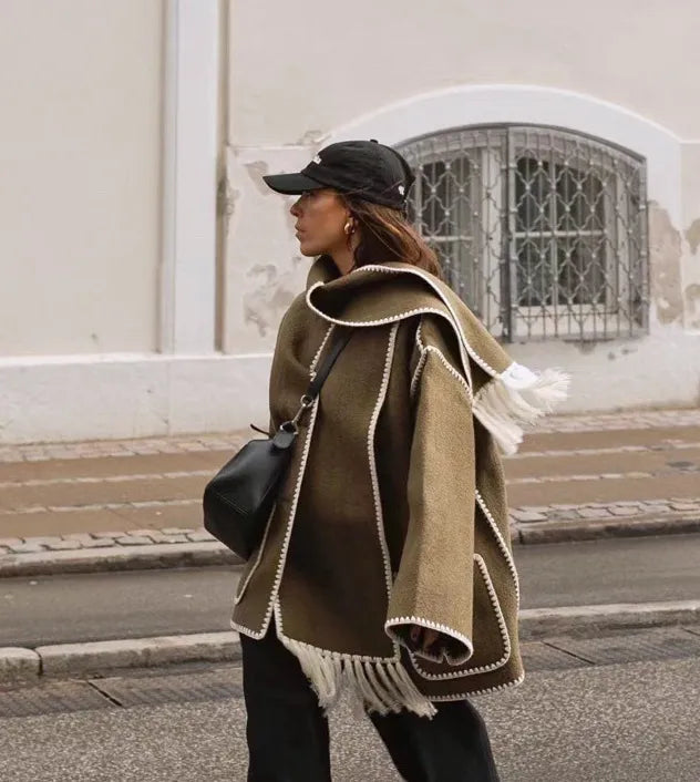 Amelia® | Fransen Schal Jacke