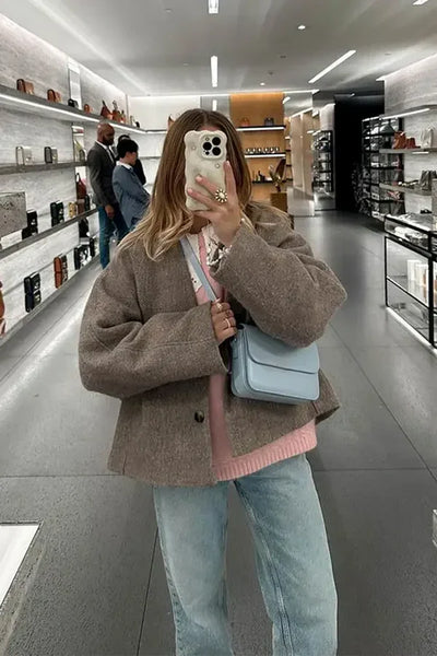 Kellen |  Gemütlicher Outerwear Mantel in Übergröße