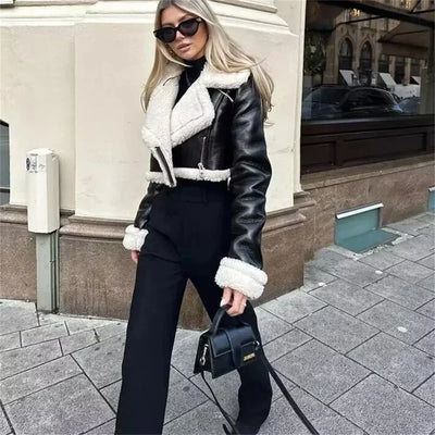Ximena® | Solide, kurze Lederjacke