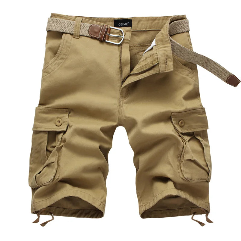 2025 Summer Men Shorts Fashion Plaid Beach Shorts Mens Casual Shorts Military Short Pants Male Bermuda Cargo Overalls No belt