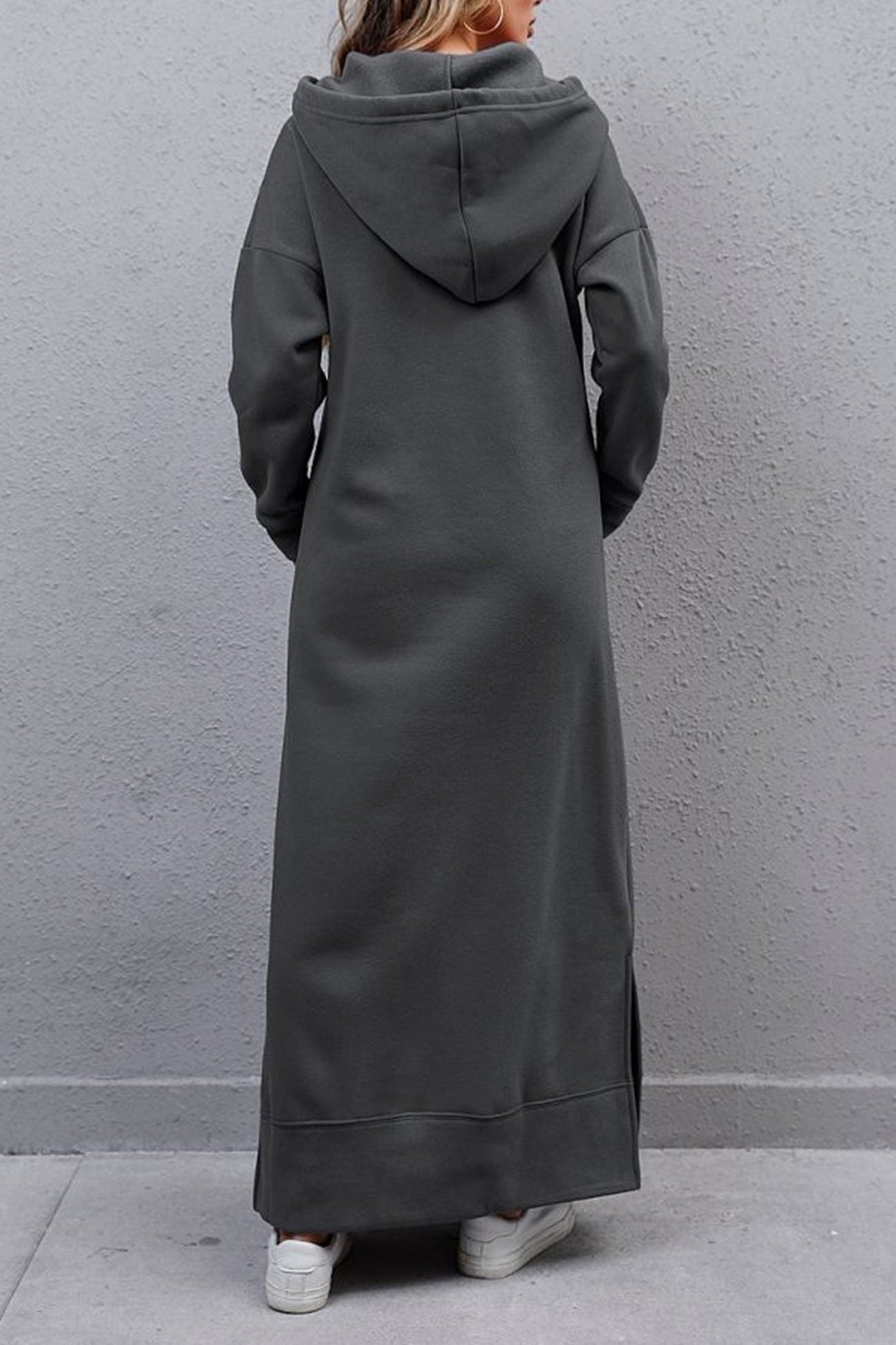 Hoodie Kleid mit seitlichen Schlitzen Caitlyn