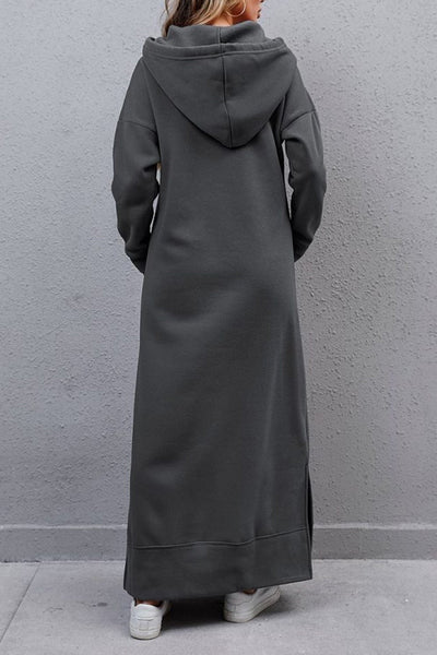Hoodie Kleid mit seitlichen Schlitzen Caitlyn