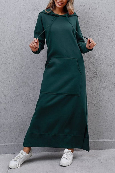 Hoodie Kleid mit seitlichen Schlitzen Caitlyn