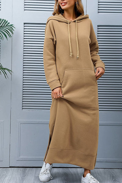 Hoodie Kleid mit seitlichen Schlitzen Caitlyn