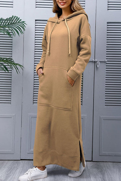 Hoodie Kleid mit seitlichen Schlitzen Caitlyn