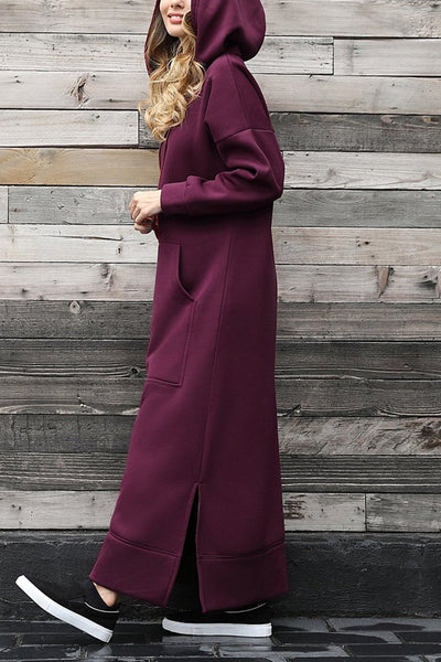 Hoodie Kleid mit seitlichen Schlitzen Caitlyn